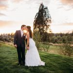 sunset wedding at the olson mansion in maple valley